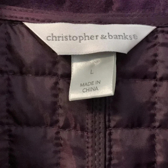 Christopher&Banks eggplant vest L - Picture 4 of 12